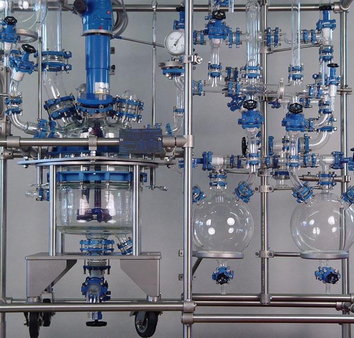Pilot Plant Glass Reactor
